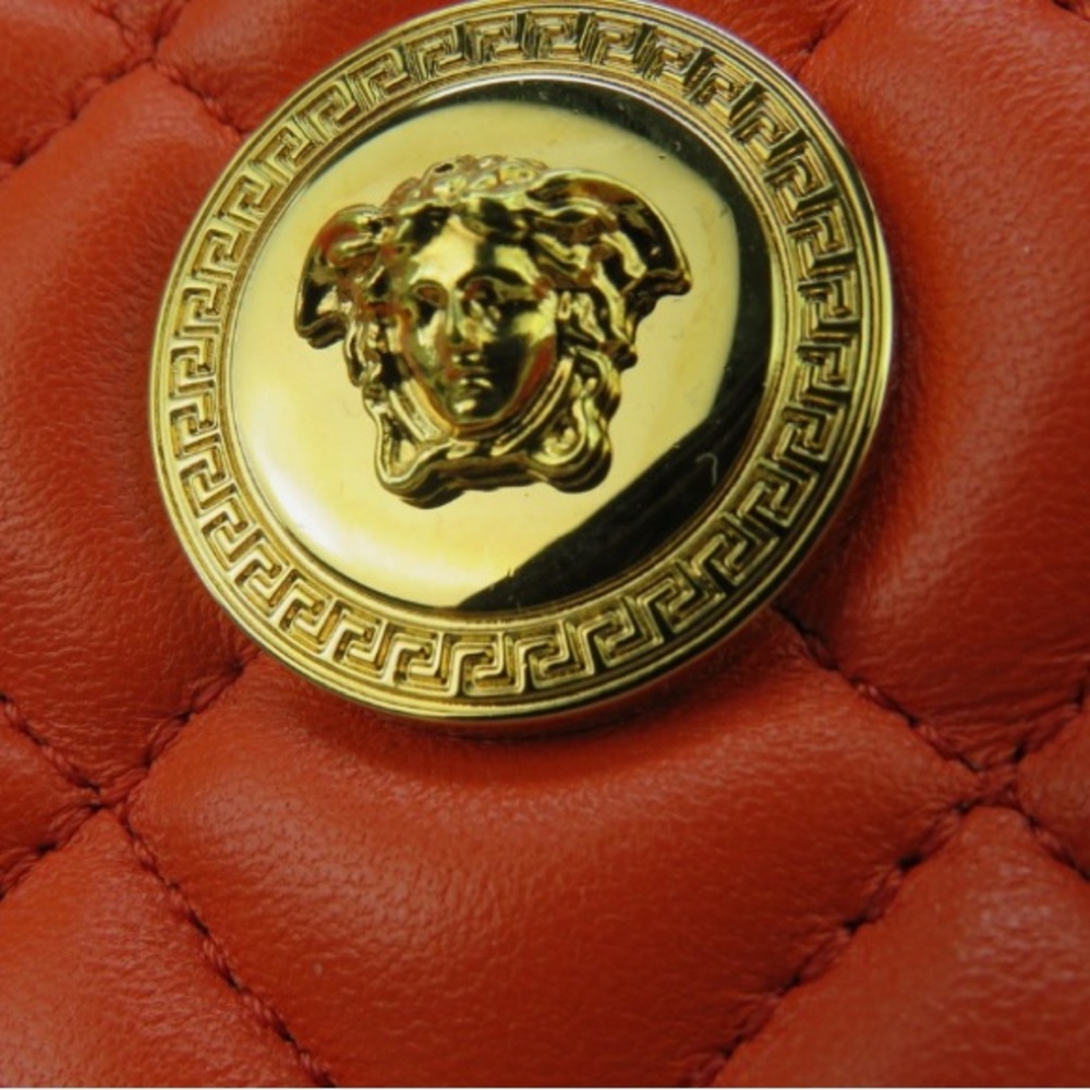 Versace Quilted Medusa Half Moon Crossbody Leather Bag - Picture 5 of 5